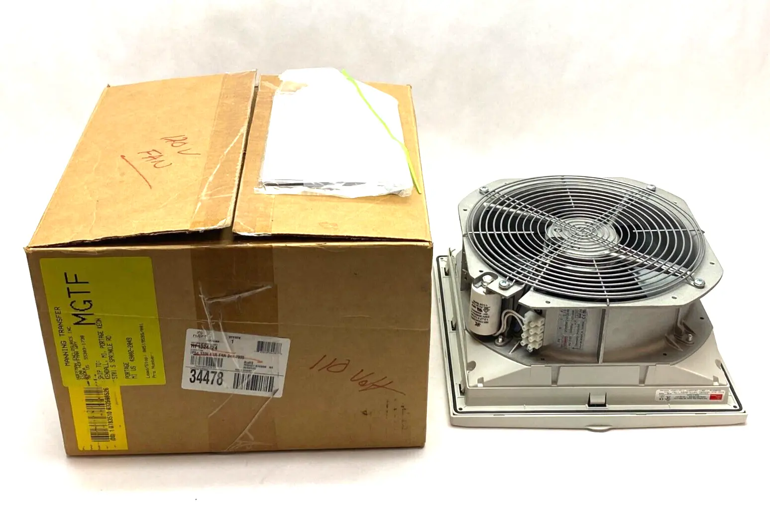 New | in-Stock Hoffman Side Mount Filter Fan Thermally Protected Electronic Component Fans Michigan US | Maverick Industrial Sales #1469022