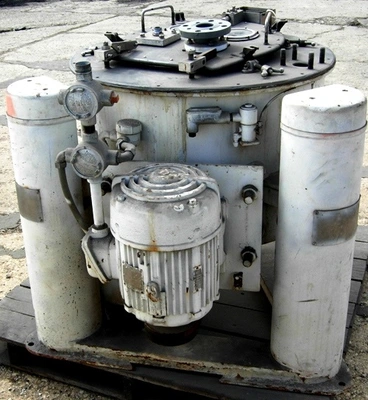 Ametek 26 X 12 perforate basket centrifuge, rubber-lined.
