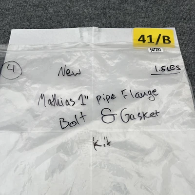 New | in-Stock Mathias Gasket & Bolt 1" Flange Bolt & Gasket Kit Misc Industrial Equipment California US | Davliegogo LLC #1711566