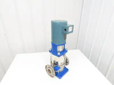 Goulds 4SVBK3 Inline Vertical Centrifugal Pump 2" Flanged 304SS 3/4Hp 230/460V