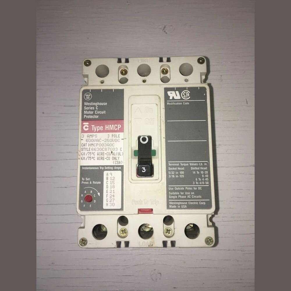Westinghouse Series C 3 Amp Breaker