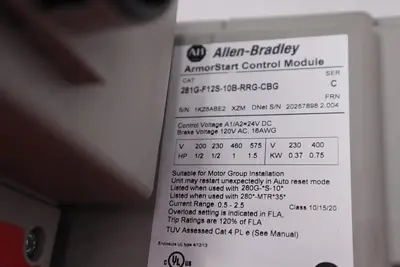 ALLEN BRADLEY 281G-F12S-10B-RRG-CBG /C  AMORSTART MODULE 280G-FS-10-RG STK 2910