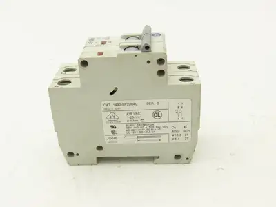 Allen Bradley 1492-SP2D040 Mini Circuit Breaker 4A 2-Pole 480V Ser C Lot of 6