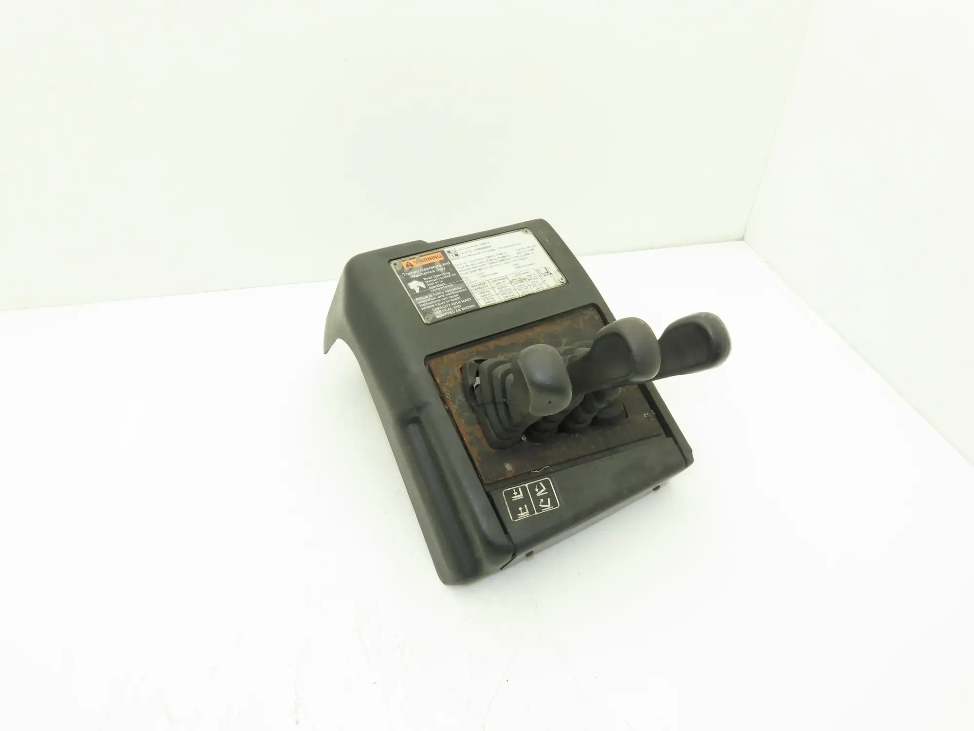 Hyster E60Z-33 Forklift Sideshift 3 Lever Controls And Model Label