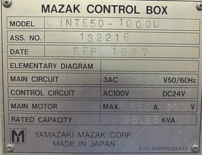 Used MAZAK INTEGREX 50 Lathes CNC 91523 | Asset Exchange Corporation