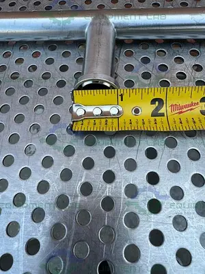 USED LOT OF 2 - UNBRANDED 316 STAINLESS STEEL TEE  W/ 3/4" SANITARY FITTING