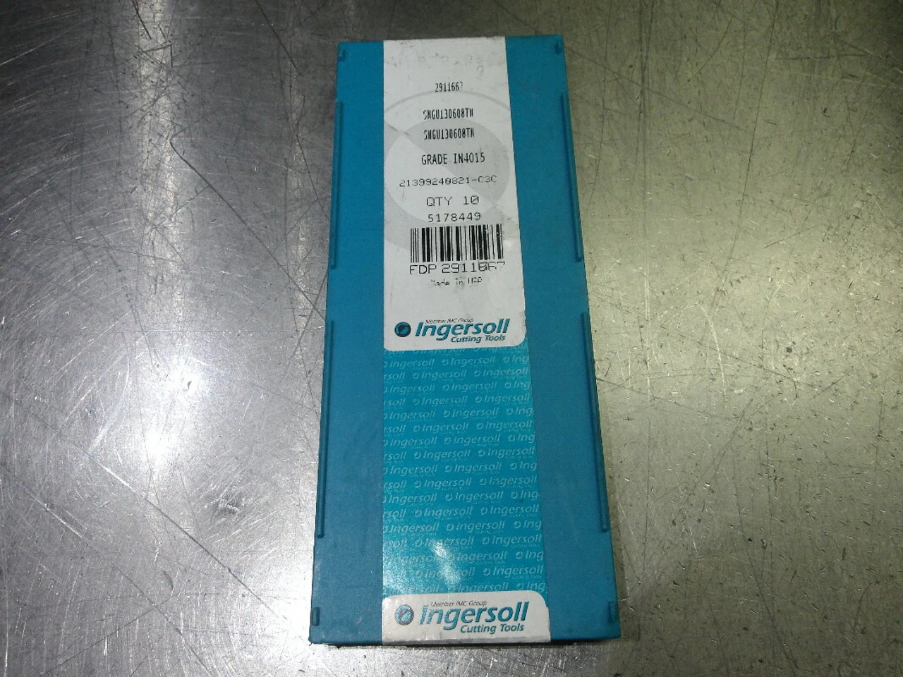 Ingersoll Carbide Milling Inserts QTY10 SNGU130608TN IN4015 (LOC3499)