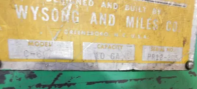 WYSONG C-60 Plate Bending Rolls including Pinch | THREE RIVERS MACHINERY (2)