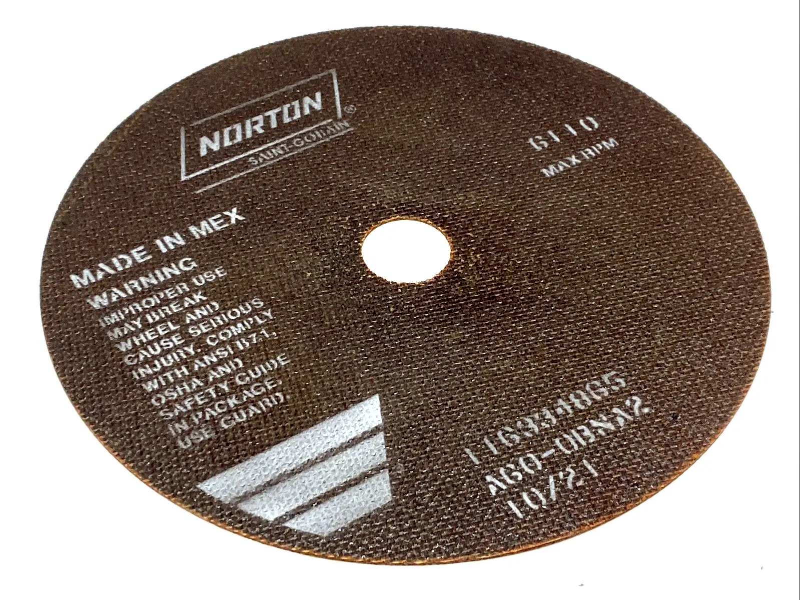 NEW NORTON ALUMINUM OXIDE REINFORCED CUT-OFF WHEEL