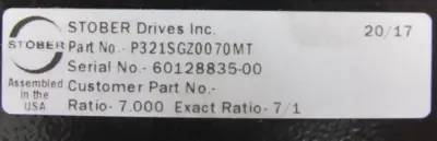 NEW STOBEN P321SGZ0070MT SERVOFIT GEARHEAD P SERIES 7:1