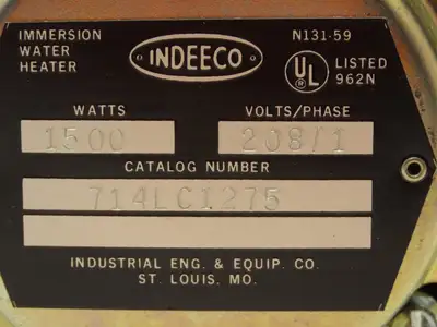 New | in-Stock INDEECO _UNKNOWN_ Water Heaters Indiana US | Arrow Industrial #625383