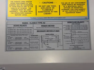 Used _UNKNOWN_ _UNKNOWN_ Biological Safety Cabinets Rhode Island US | Federal Equipment Company #1347621
