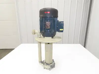 Flux Gerate Plastic Centrifugal Immersion Pump 1.1kW 3360rpm 230/460V 12" Depth