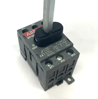 Used ABB Switch Disconnector 3-Pole DIN Rail Mount 1SCA104811R1001 w/ Hand Disconnects Michigan US | Maverick Industrial Sales #1392440
