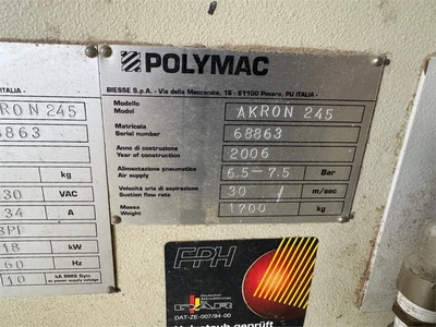 USED 2006 BIESSE "AKRON 245"