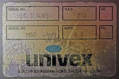 USED UNIVEX 60 QUART MIXER, MODEL M60