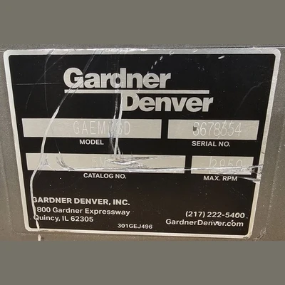 USED GARDNER DENVER SUTORBILT GAEMCSD