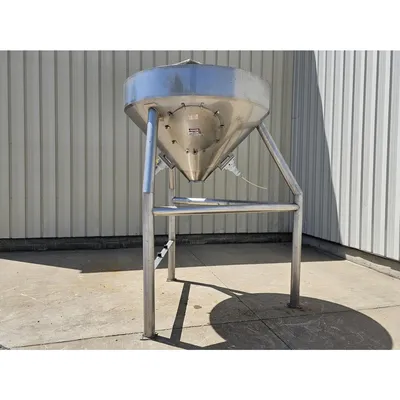 Used Nu-con Stainless Steel Dry Storage Hopper Bin - 50 Cu/Ft