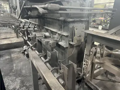 6" X (2) 15 HP WHEEL WHEELABRATOR "SKEW ROLL PIPE & BAR" SHOT BLAST BLASTER SYSTEM: STOCK #20002