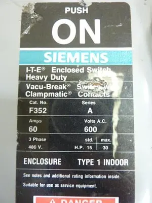 USED SIEMENS F352