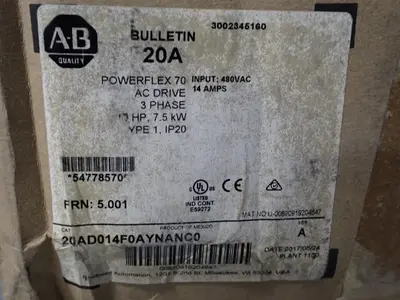 New | in-Stock 2017 ALLEN BRADLEY 20AD014A0AYNANC0 Variable Speed Drives Ohio US | HGR 24 #1133337