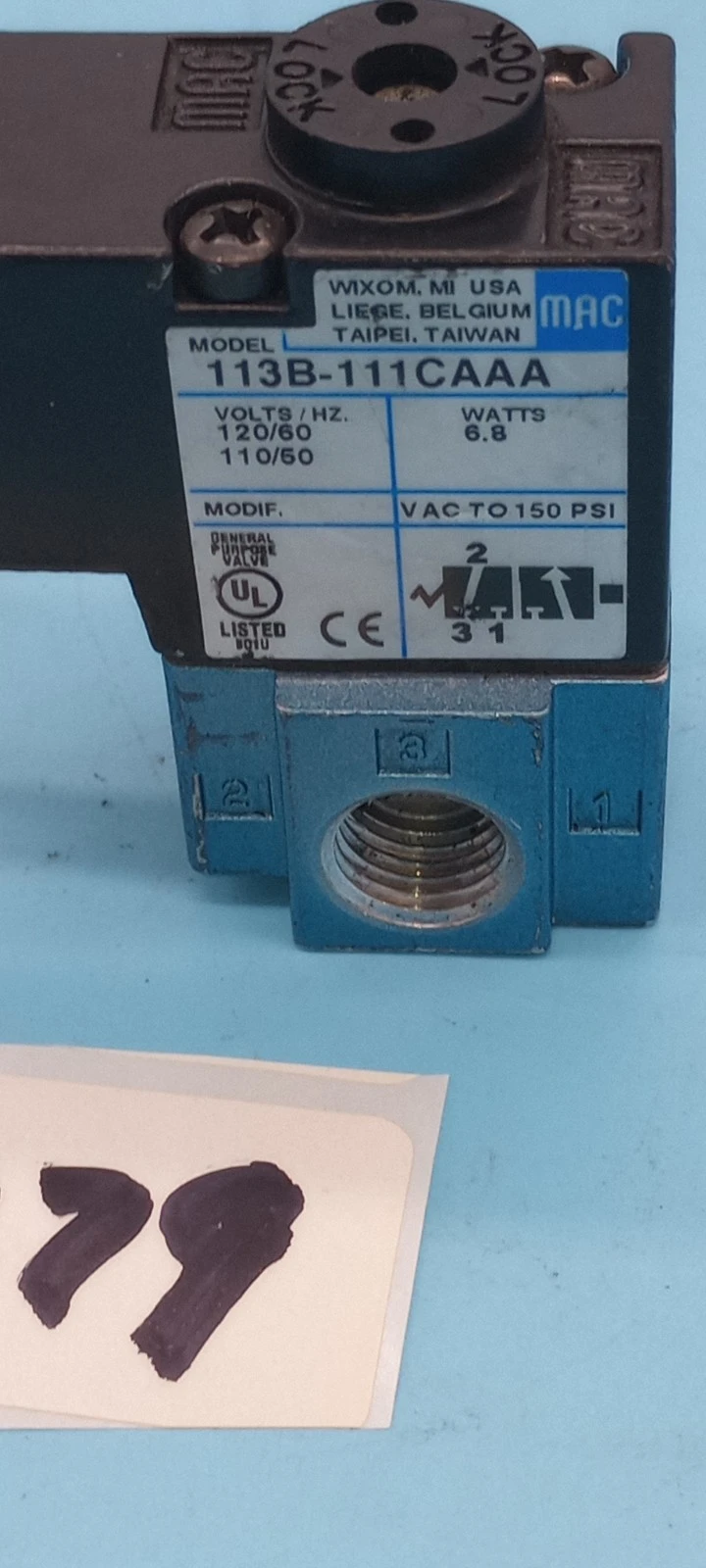 USED MAC Valves 113B-111CAAA