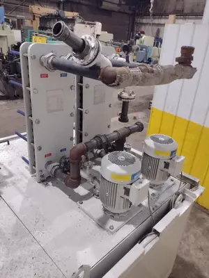 30 GPM ZYKLOMAT MODEL #AKBF-R CONTINUOUS FILTER COOLANT SYSTEM, WITH DRAG-OUT & TURBO-HKS CENTRIFUGE SEPERATOR: YOBRO #24734