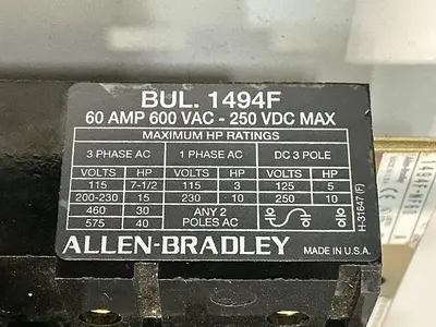 USED ALLEN BRADLEY 1494F-R666