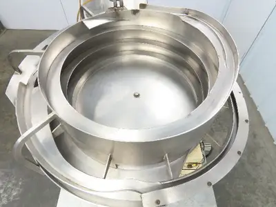 Haumiller Engineering 24" Stainless Vibratory Bowl Parts Feeder On A Stand 110v