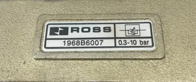 NEW ROSS CONTROLS 1968B6007 FLOW CONTROL VALVE
