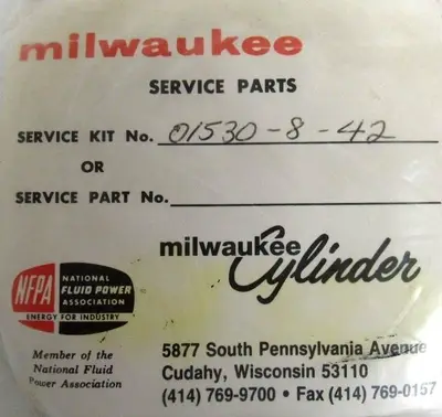 NEW MILWAUKEE CYLINDER 01530-8-42 REBUILD KIT 01530842 I#116372