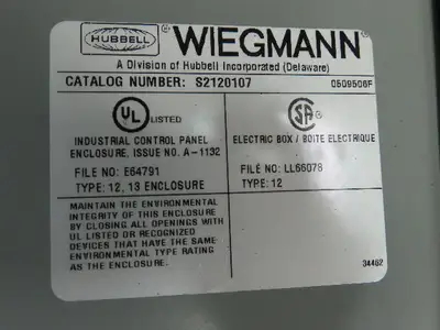 Electro Cam Plus PS-5101-10-016 Programmable Limit Switch I/O Module Enclosure