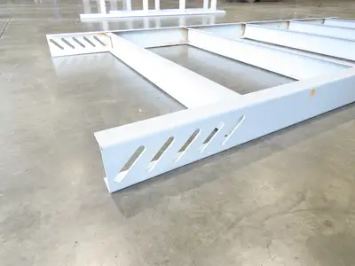Hytrol HPS 43"W Conveyor Leg 102" Top Section Extension No Brackets WHITE