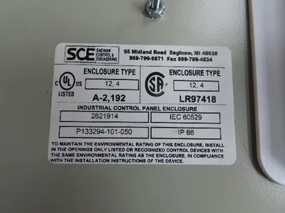 Saginaw Electrical Enclosure Control Panel 36x36x12" NEMA 12 Wall Mount