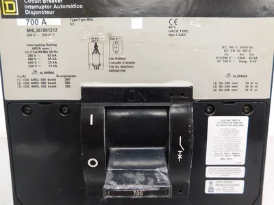 Used Square D MHL367001212 Circuit Breakers Ohio US | Equipment Recovery Corp. #1331066