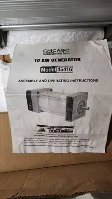 Chicago Electric Power Tools 10 kW Generator Model 45416