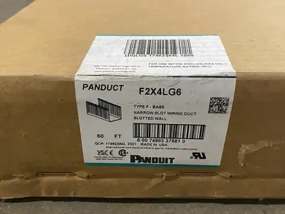 New | in-Stock Panduit Panduct® Type F Narrow Slot Wiring Duct BOX OF 60 FEET Conduits Michigan US | Maverick Industrial Sales #1395469