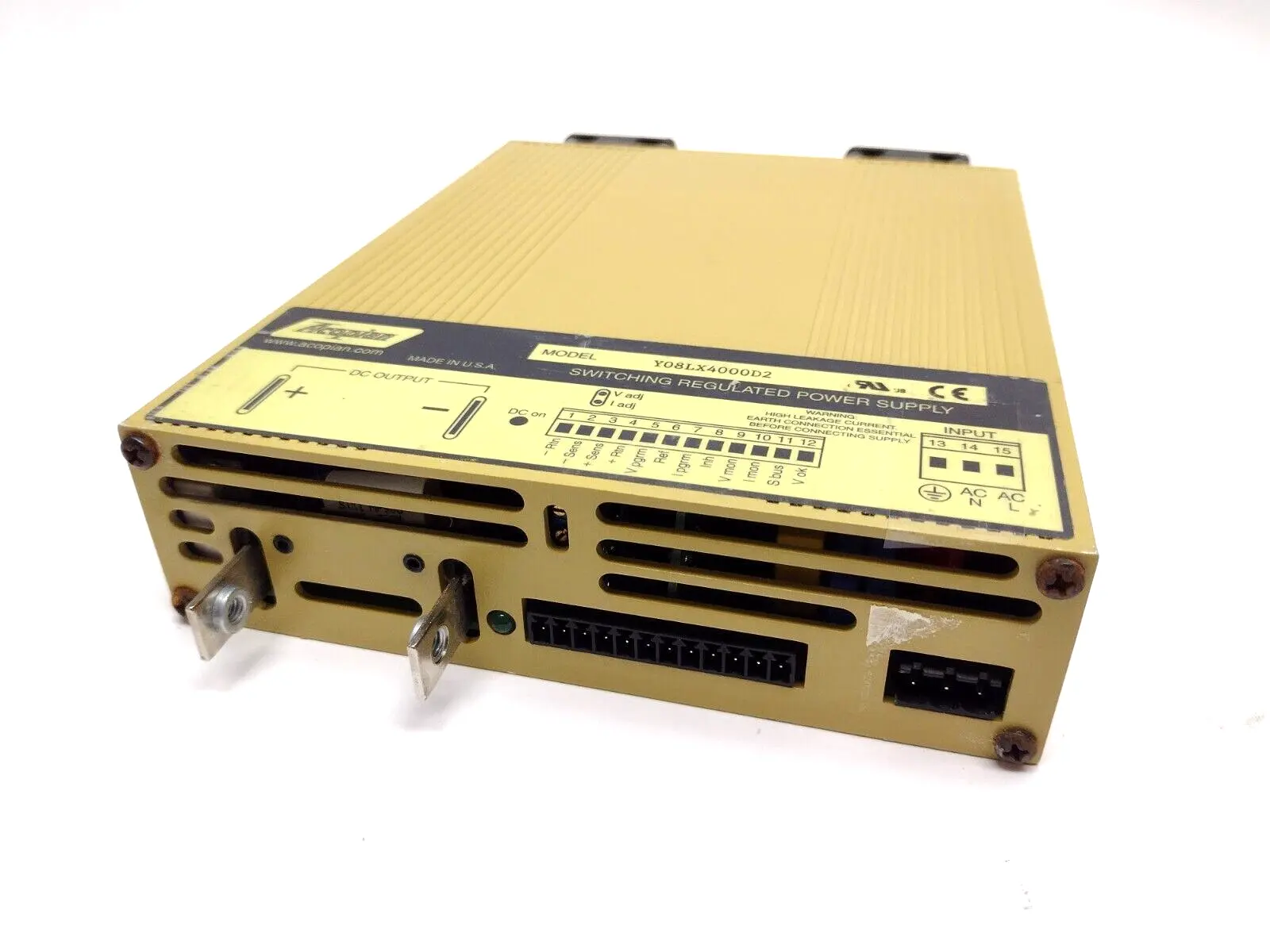 Used Acopian Y08LX4000D2 AC/DC Power Supplies Michigan US | Maverick Industrial Sales #1400936