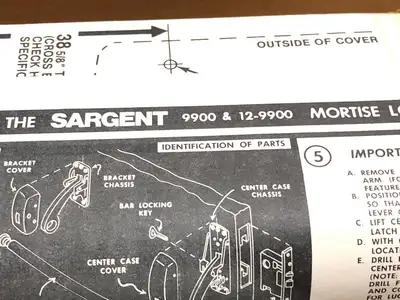 9900 | Sargent  Exit Device Single Point Guarded Latch - New Other