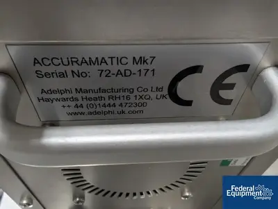 Adelphi Manufacturing Adelphi Accuramatic Automatic Filler System, Mk 7