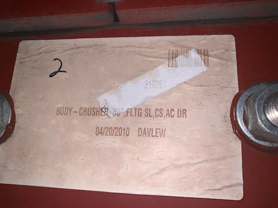 United Conveyor Corporation 2103-131-01210 Crusher 33"  FLT Seal CS New Storeroom Spare