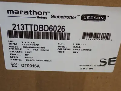 NEW MARATHON MOTORS 213TTDBD6026