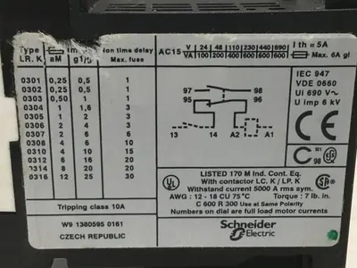 USED TELEMECANIQUE LR2K0312