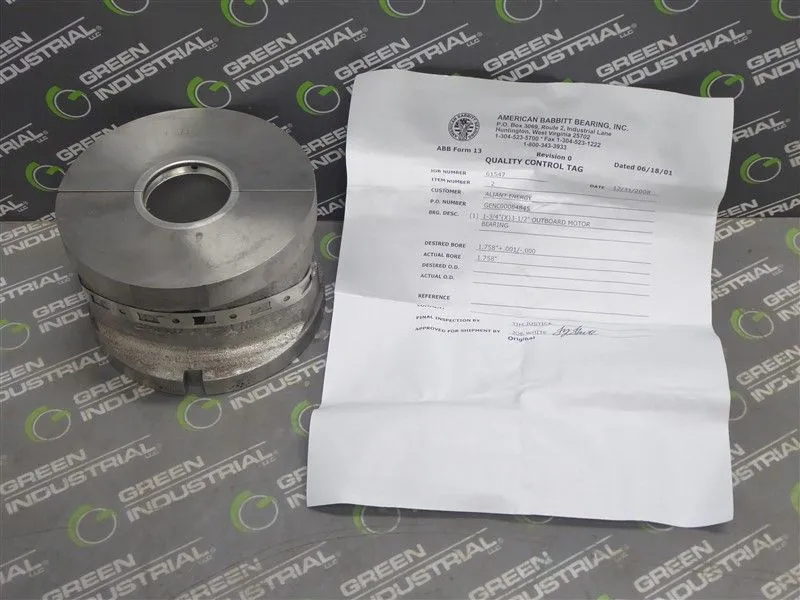 American Babbit Bearing Inc. Outboard Motor Bearing 1-3/4" x 3-1/2" New