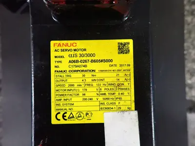 Used 2017 FANUC A30/3000 / A06B0267B605 Motors (misc) Ohio US | HGR 24 #1285659