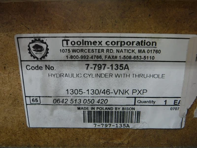 Bison Hydraulic Cylinder With 46mm Thru-Hole For 5" 6" & 8" Power Chuck (LOC2443B)