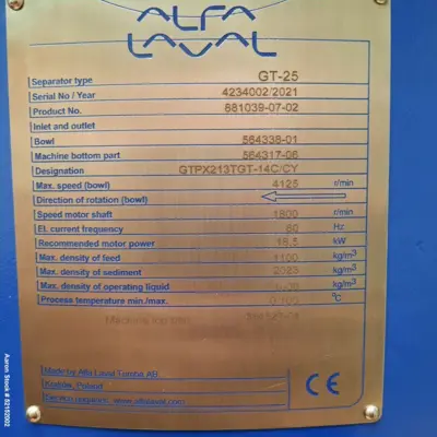 USED ALFA LAVAL GT 25