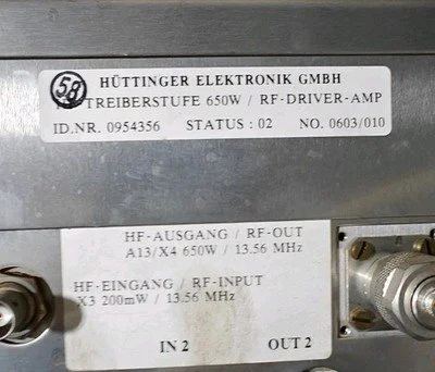 USED HÜTTINGER ELEKTRONIK HÜTTINGER ELEKTRONIK GMBH
