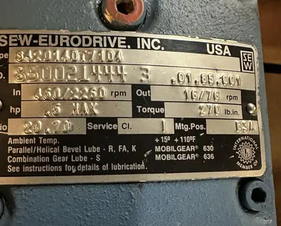 USED SEW-EURODRIVE S42014DT71D4