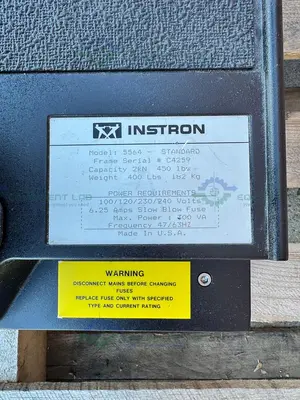 USED INSTRON 68TM-R / 5564 DUAL COLUMN TENSILE COMPRESSION TESTER